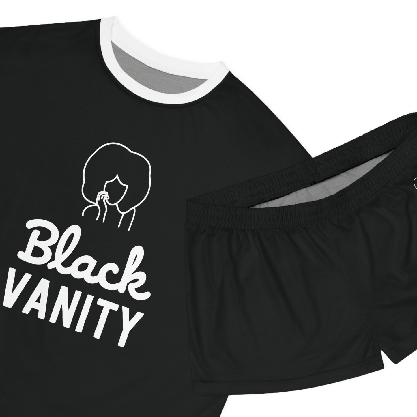 Black Vanity Pajama Short Set