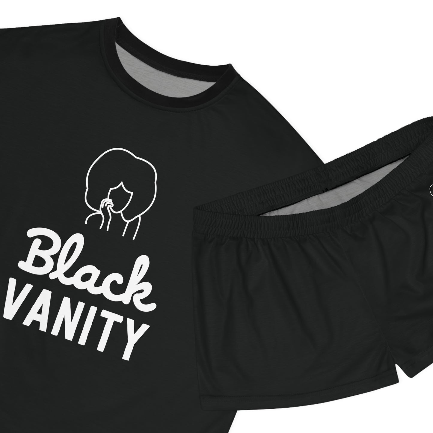 Black Vanity Pajama Short Set