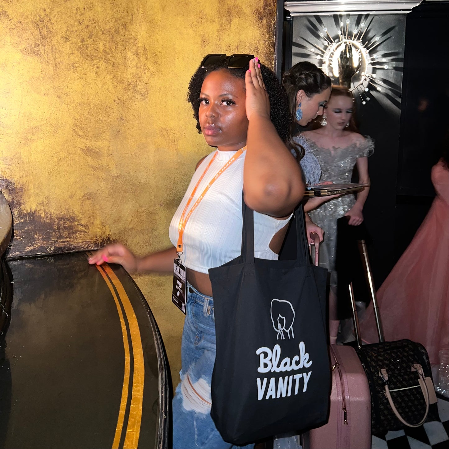 Black Vanity Tote Bag