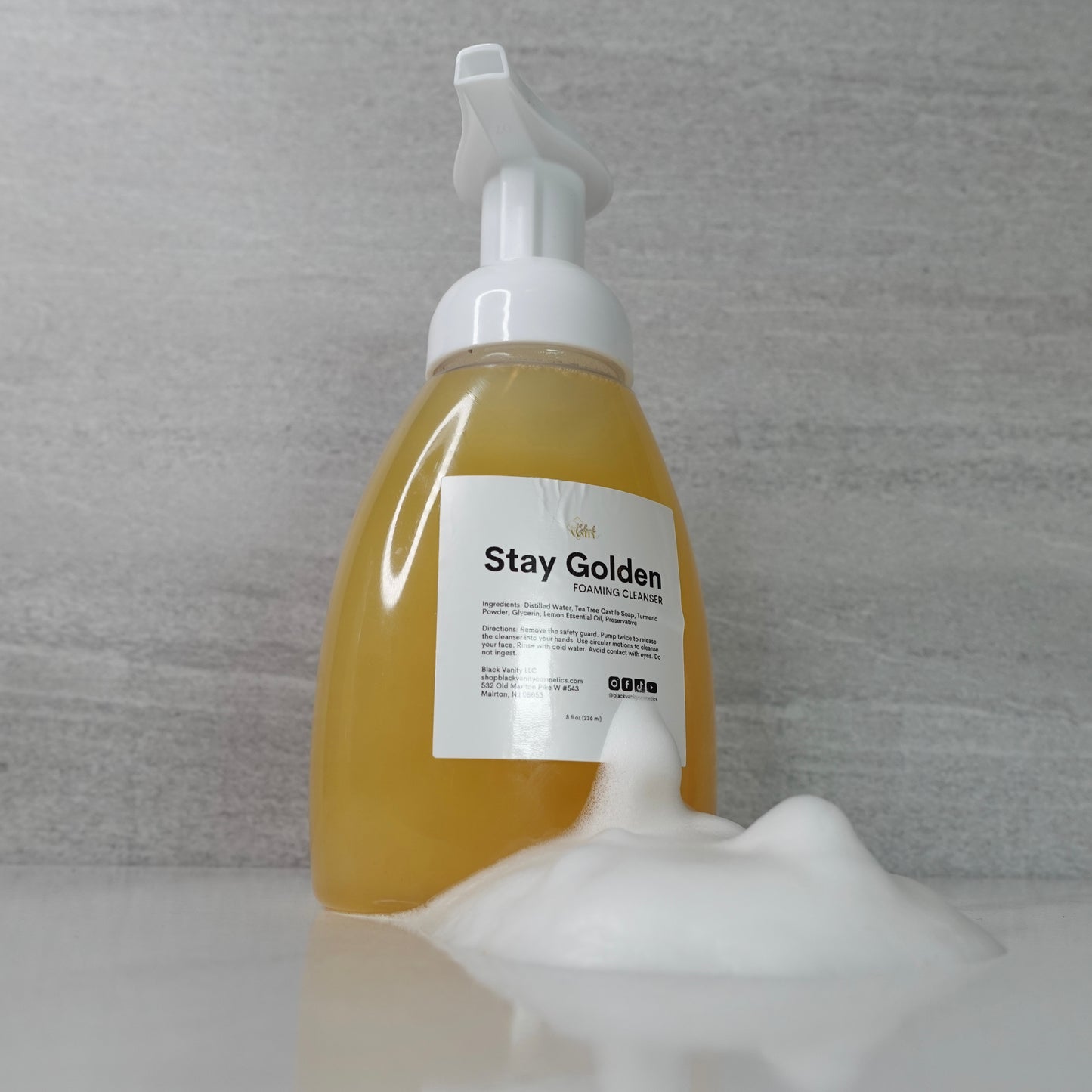 Face wash to fade dark marks | Black Vanity | Stay Golden Foaming Cleanser