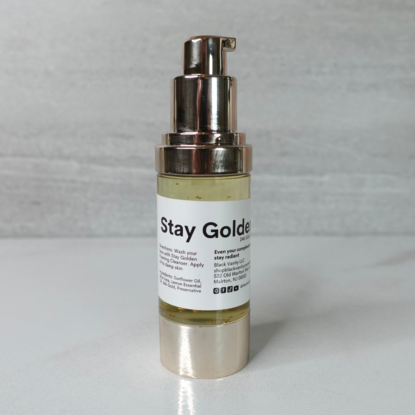 Natural Face Oil | Black Vanity | 24k Gold Oil