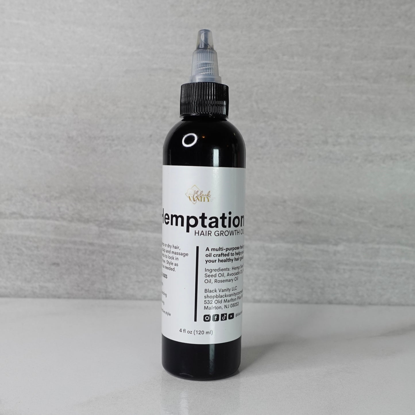 Natural Hair Growth Oil | Black Vanity | Hemptation Hair Growth Oil