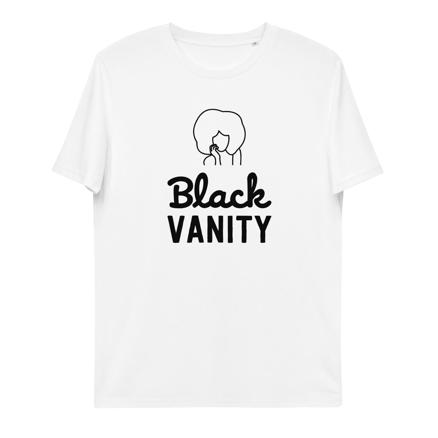 Black Vanity Tee - White